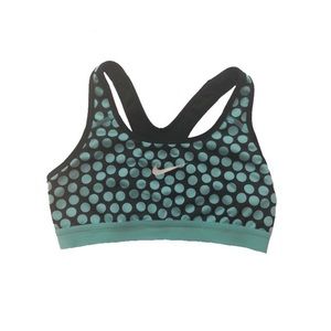 Nike Blue and Black Polka Dot Sports Bra